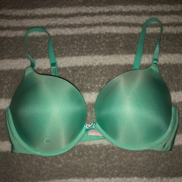 EUC Mint green Victoria's Secret pushup bra 36D - Picture 1 of 3